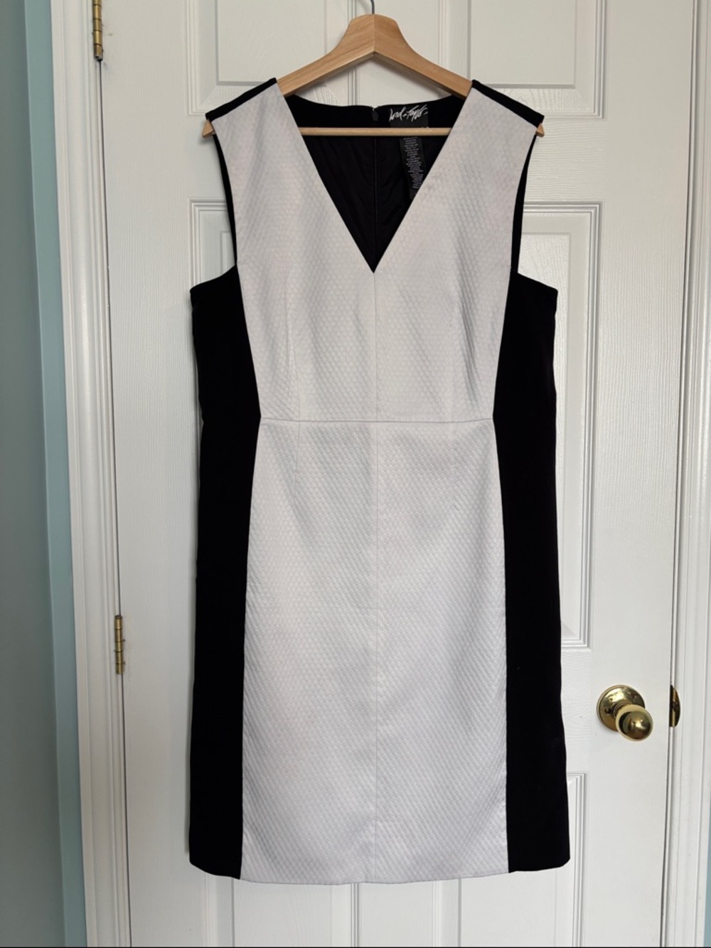 Lord and Taylor colour block sheath dress